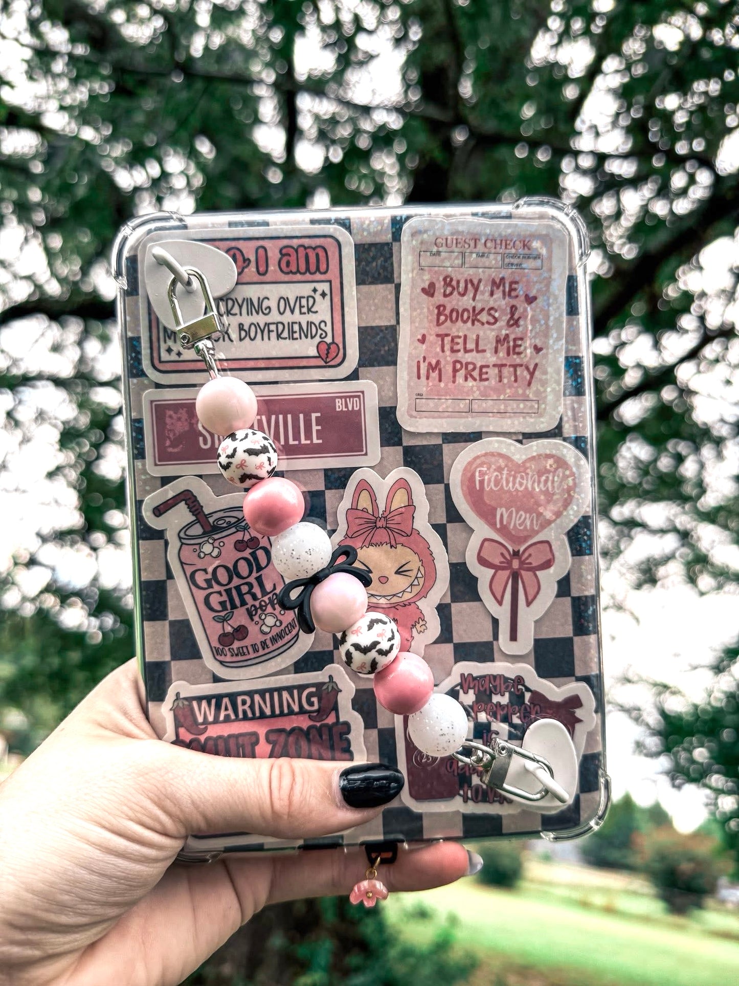 bats & bows print bead
