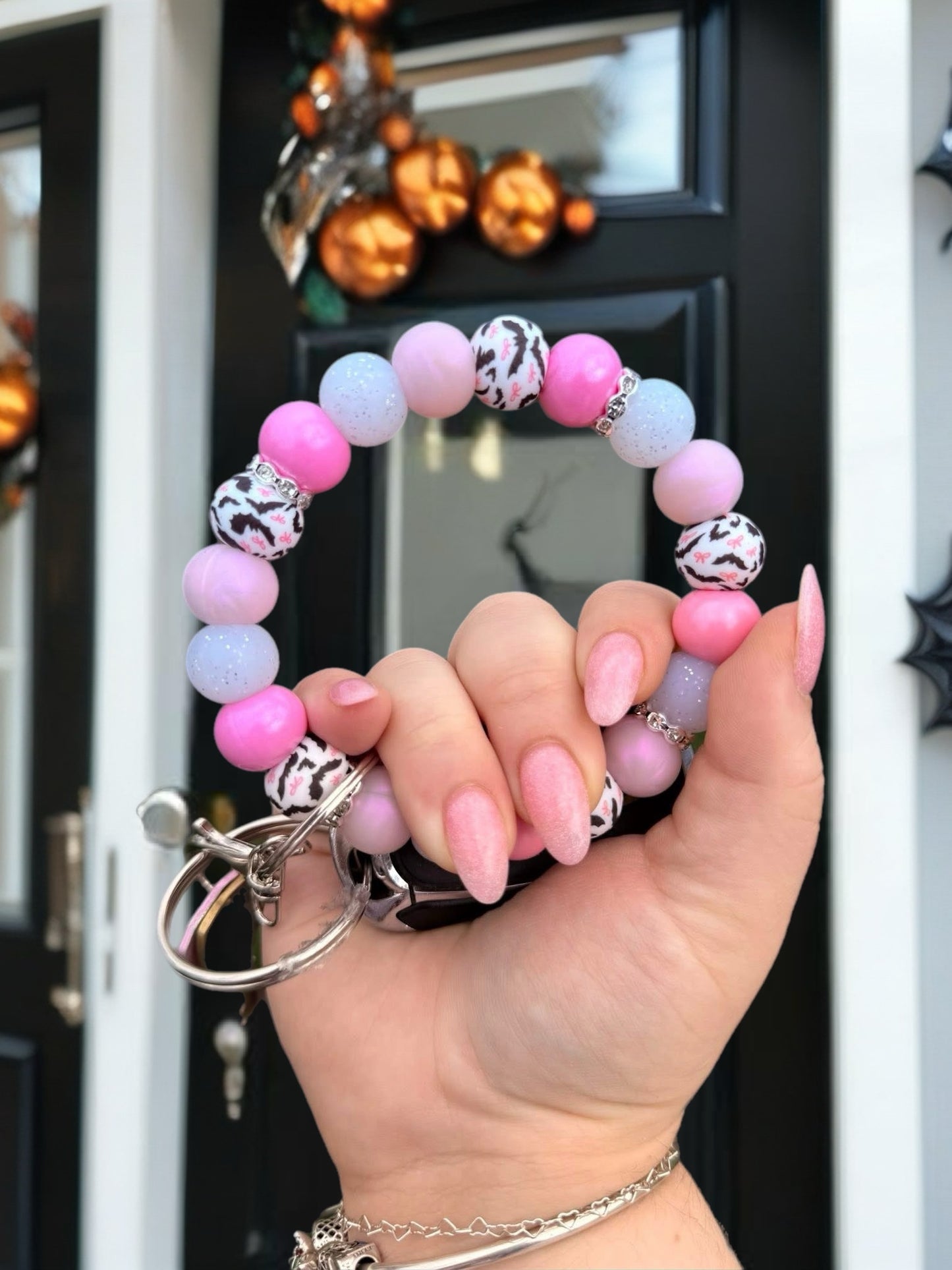 bats & bows print bead