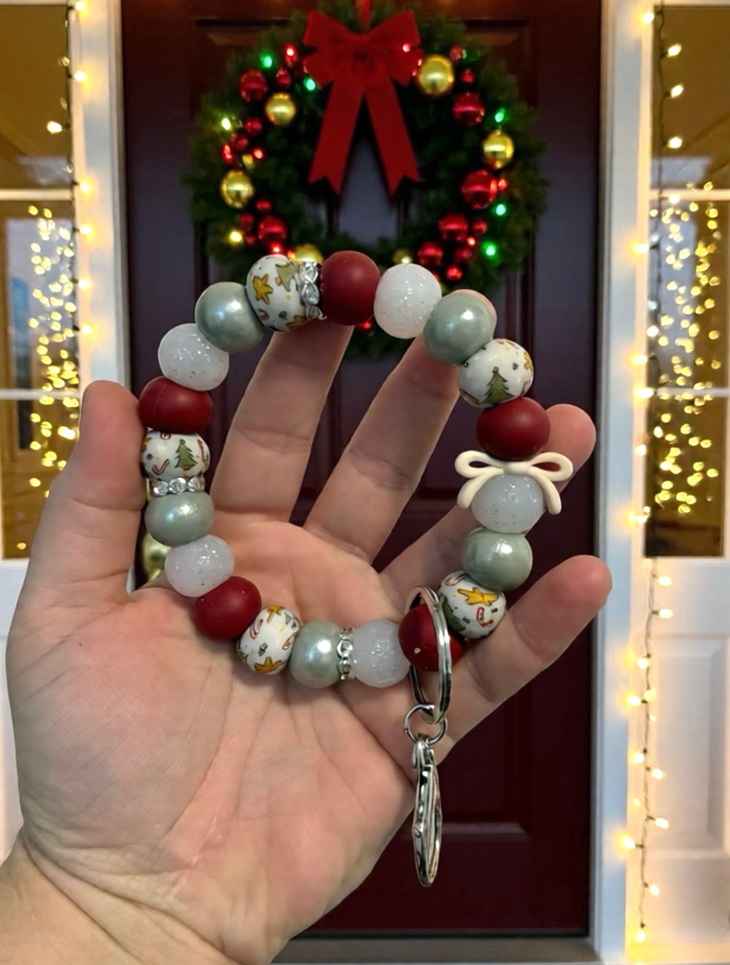 holiday cheer print bead