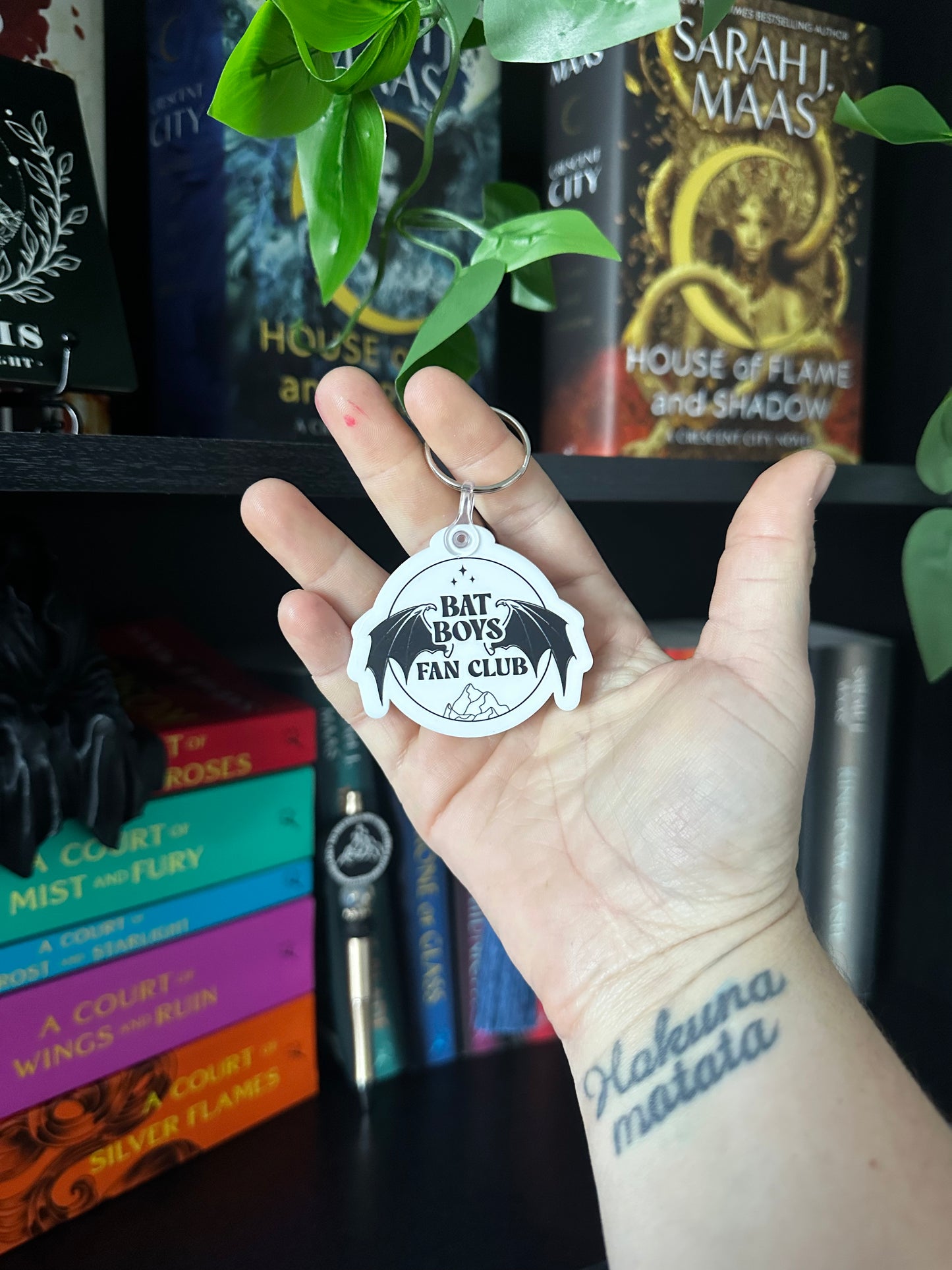 bat boys fan club acrylic keychain