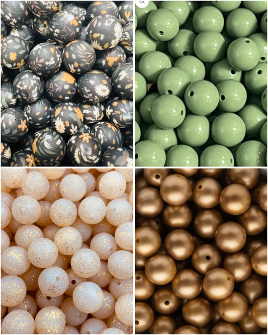 midnight meadow print bead